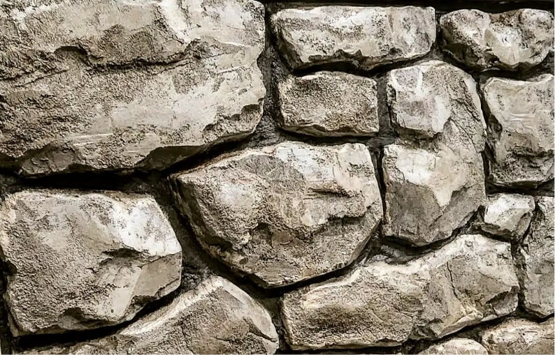 バビクラフトの実績であるモルタル造形を施した石壁